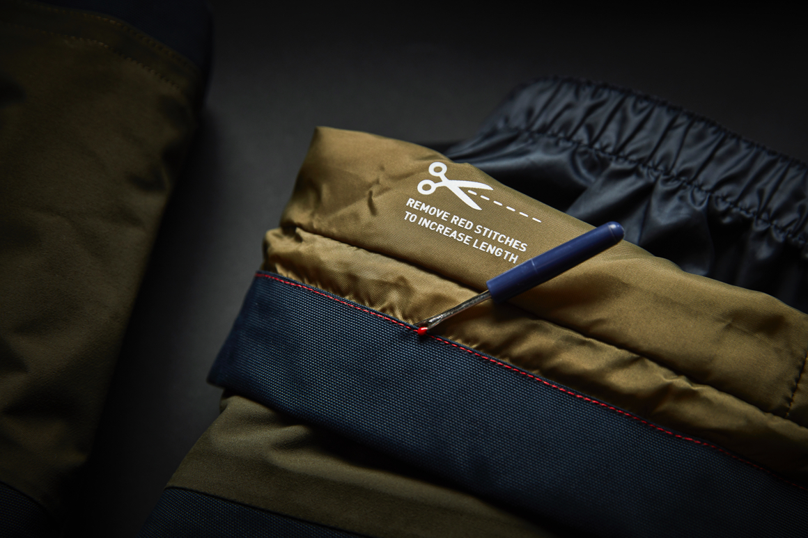an extendable seam on pants