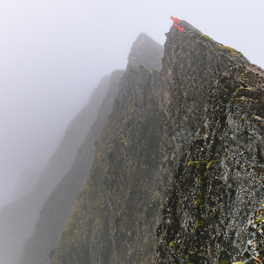 summiting the mountain