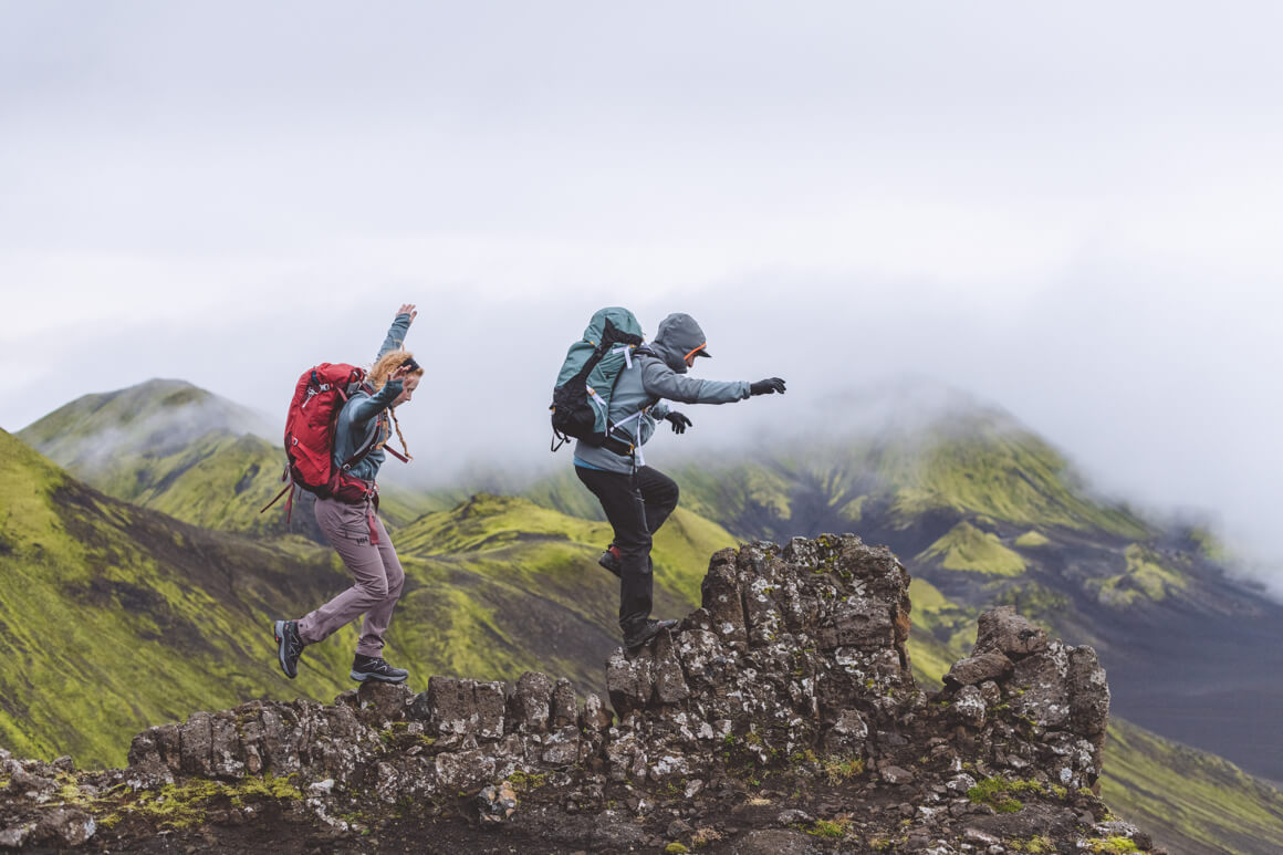 friends hiking together