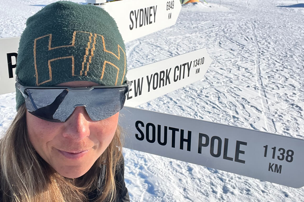 caroline cote at the south pole