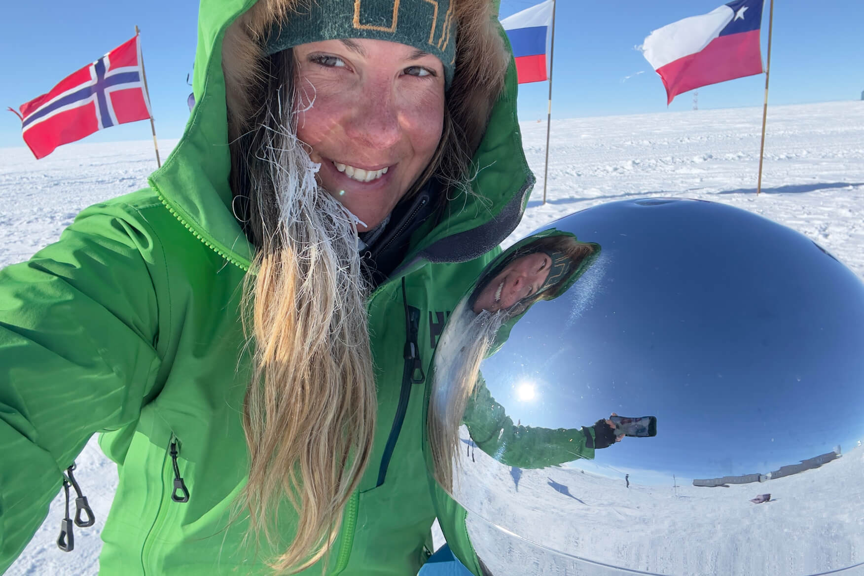 caroline cote at the south pole