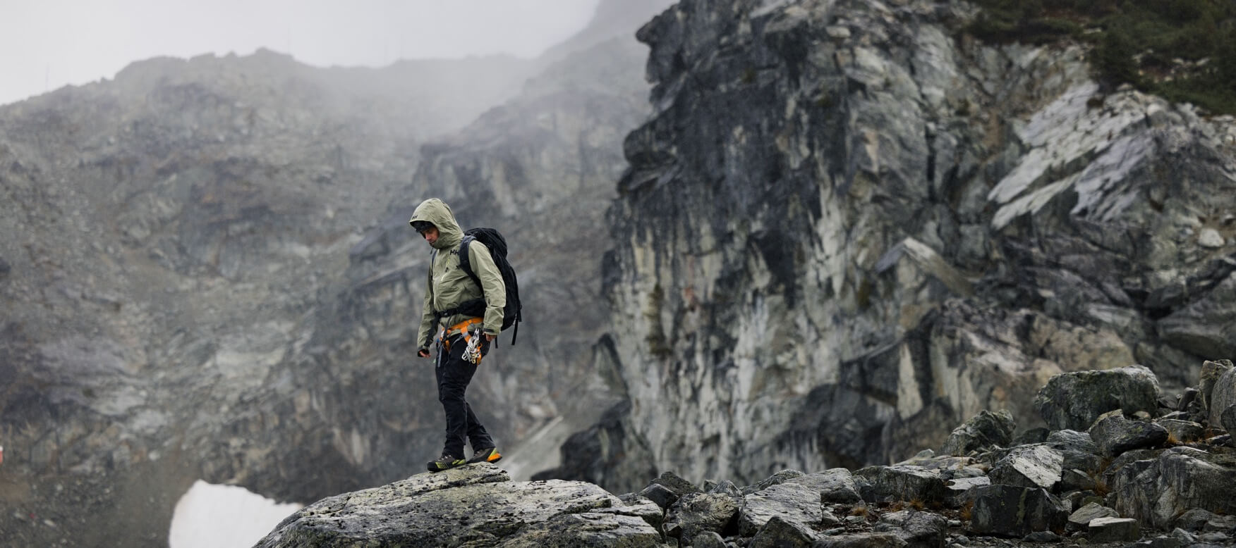 man hiking
