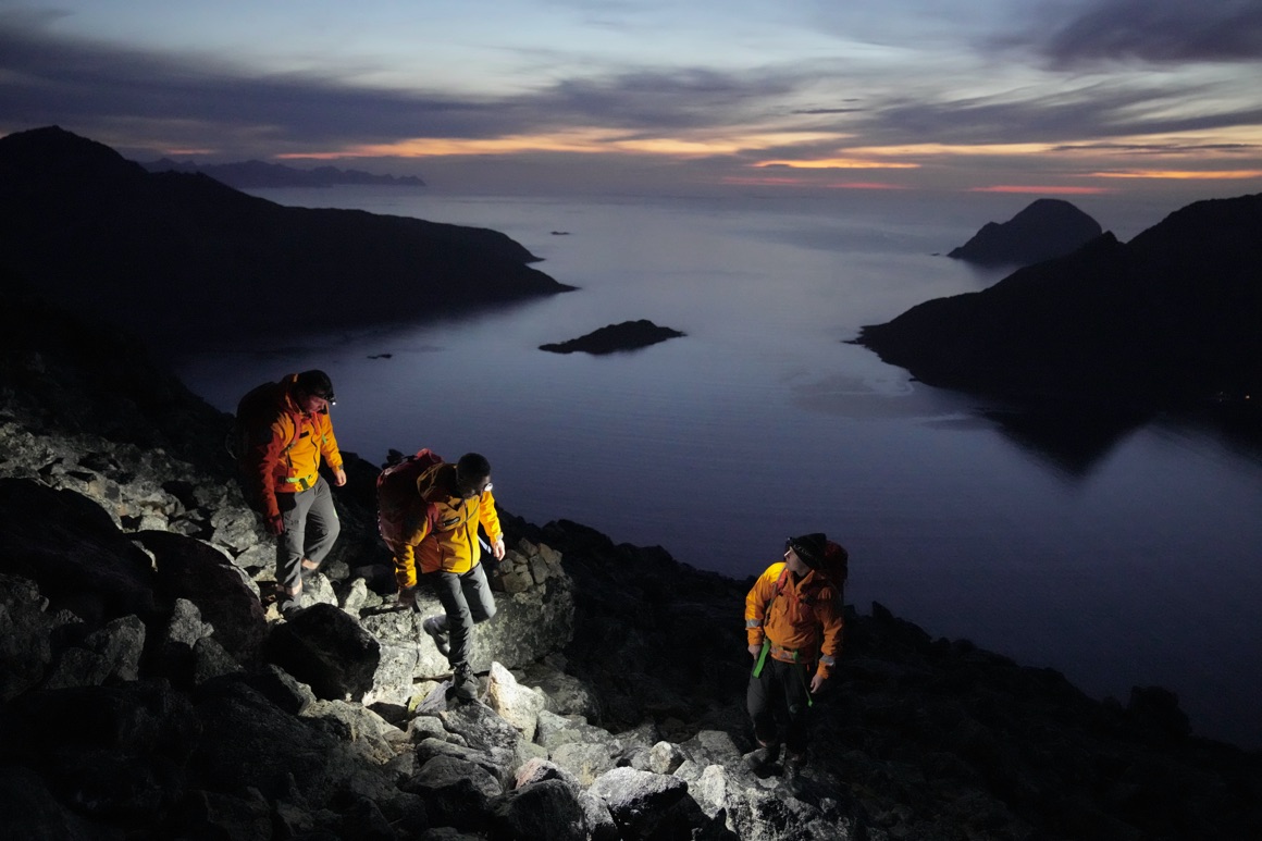 trekking in the dark