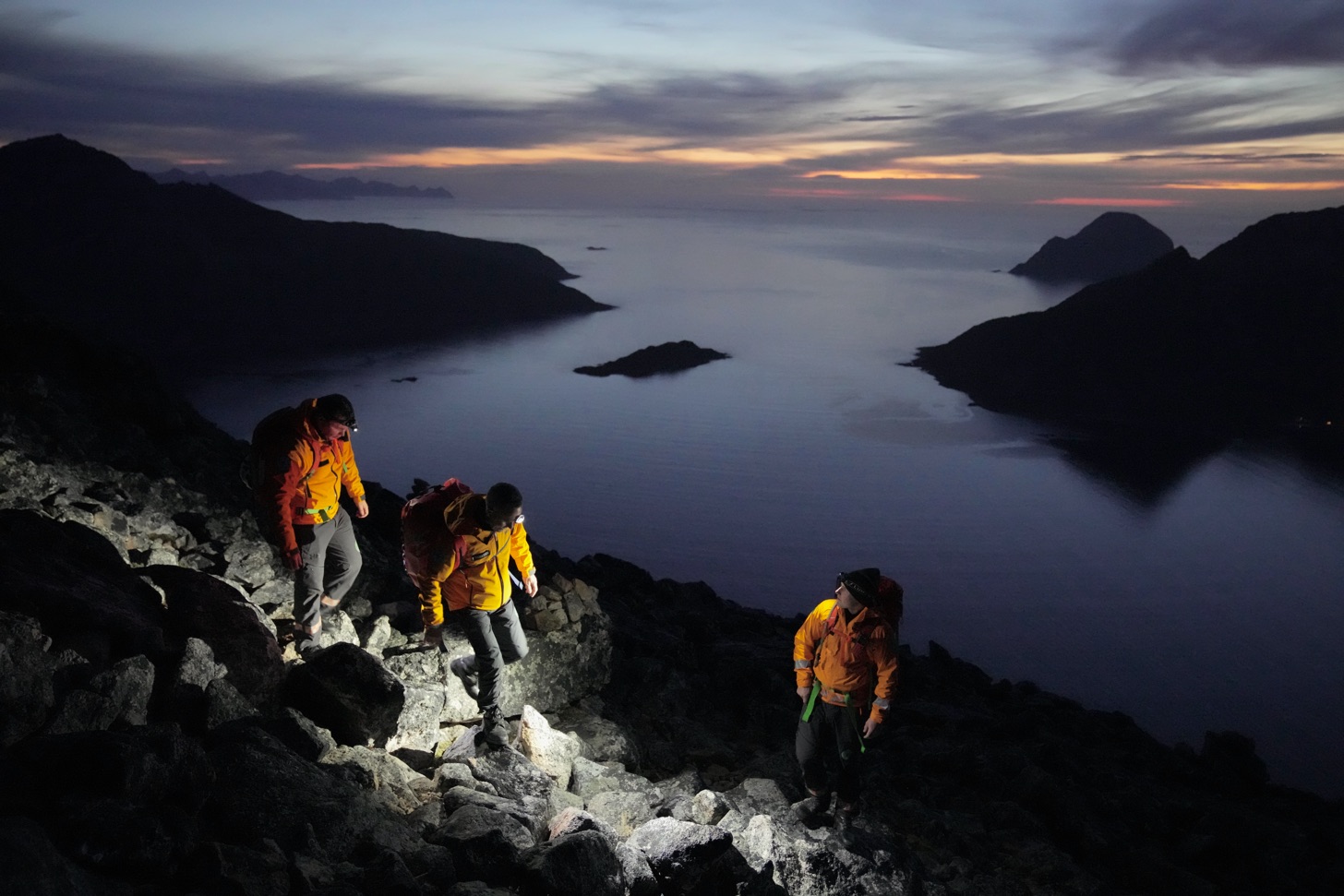 trekking in the dark