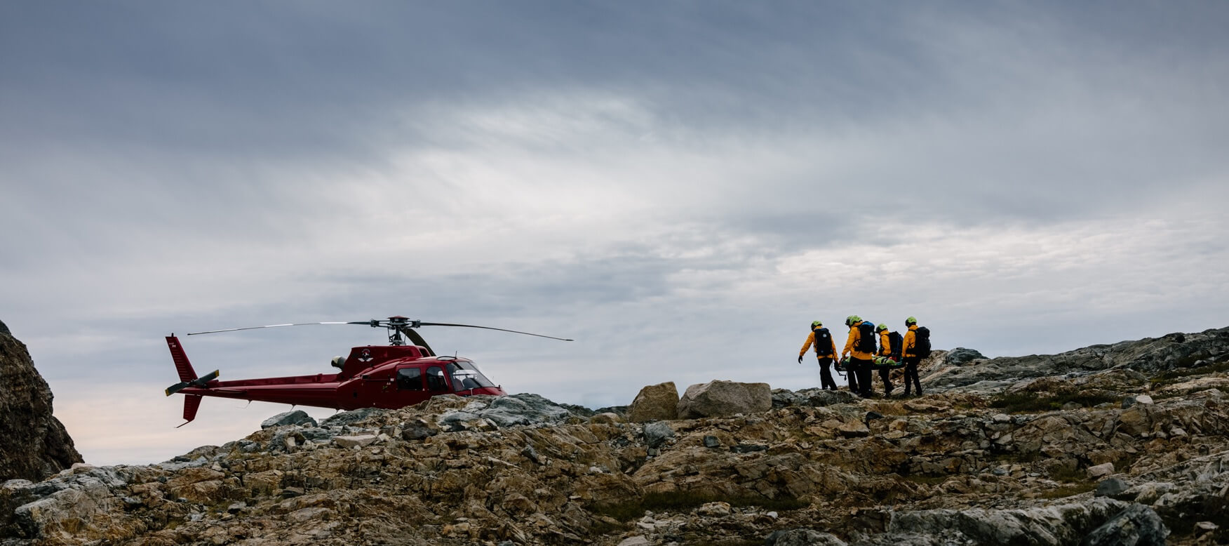 heading to the helicopter