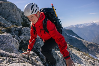 search and rescue professional on the mountain