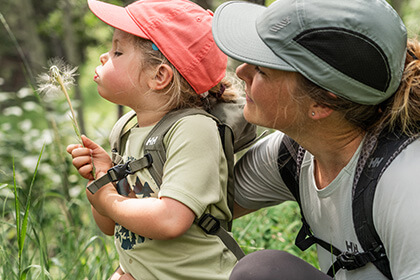 Mom and daughter in the outdoors