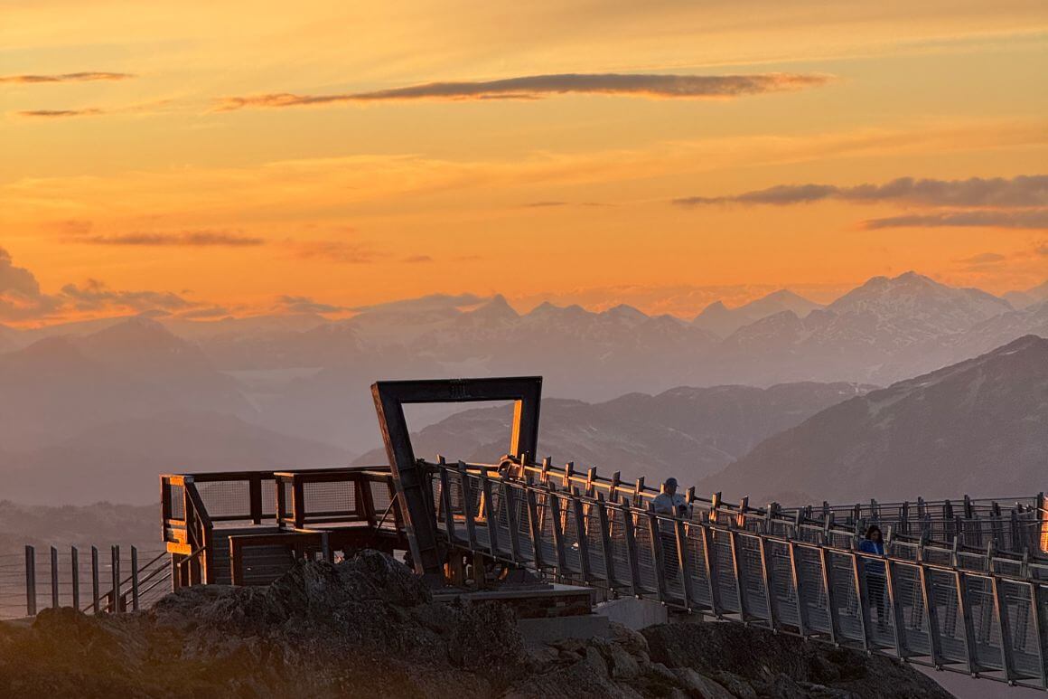 view of the mountains at sunrise/sunset