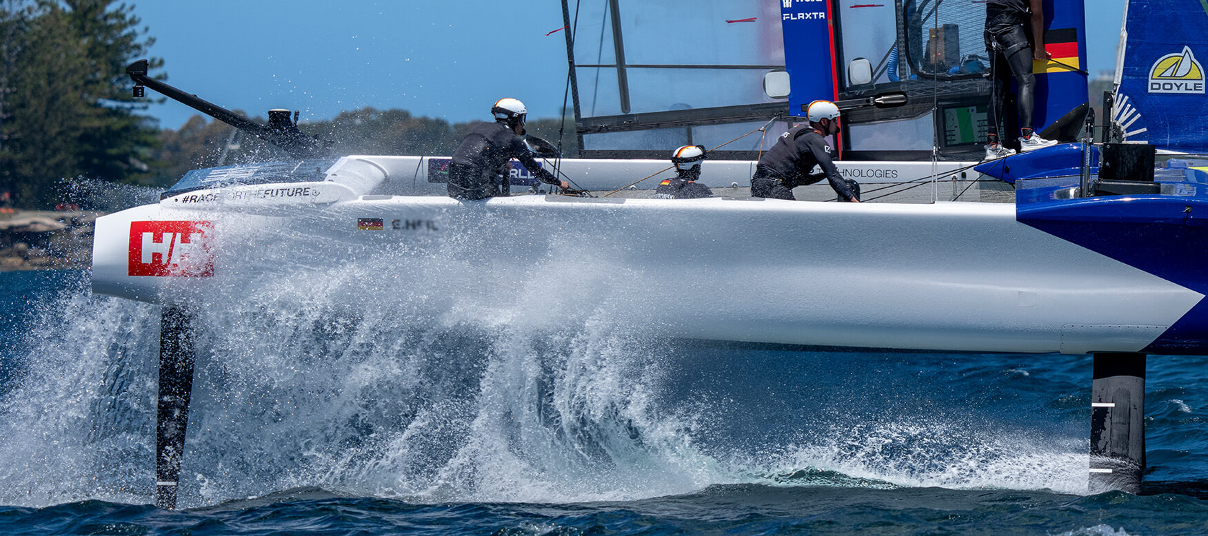 Sailing boat at full speed