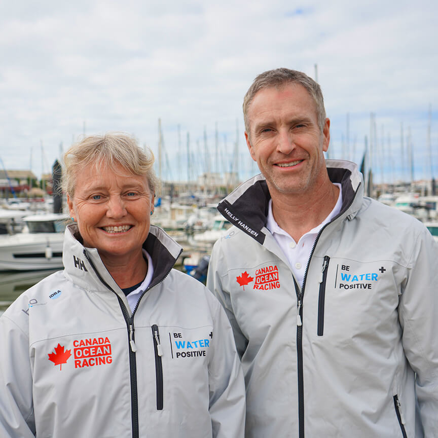 Pip Hare and Scott Shawyer of the Canada Ocean Racing Team