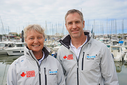 Pip Hare and Scott Shawyer of the Canada Ocean Racing Team