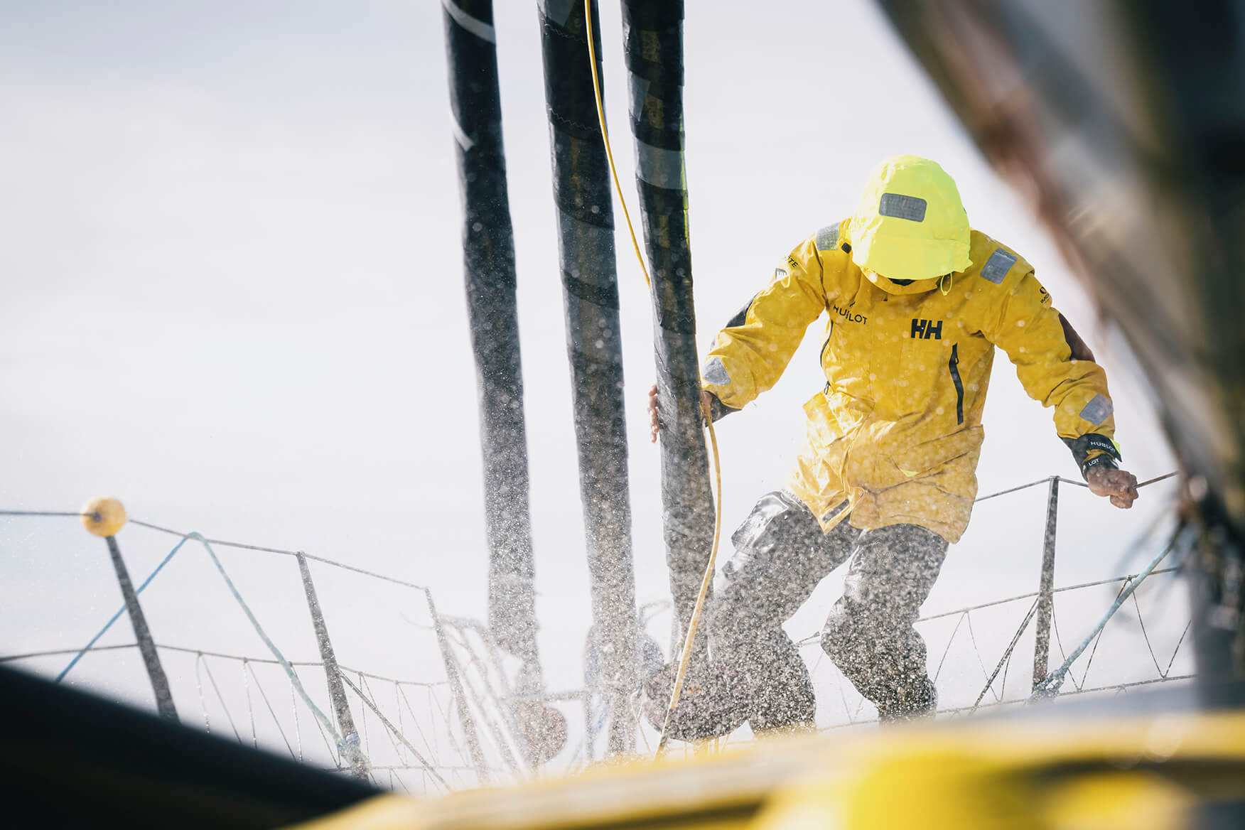 sailor in helly hansen gear racing the vendee globe