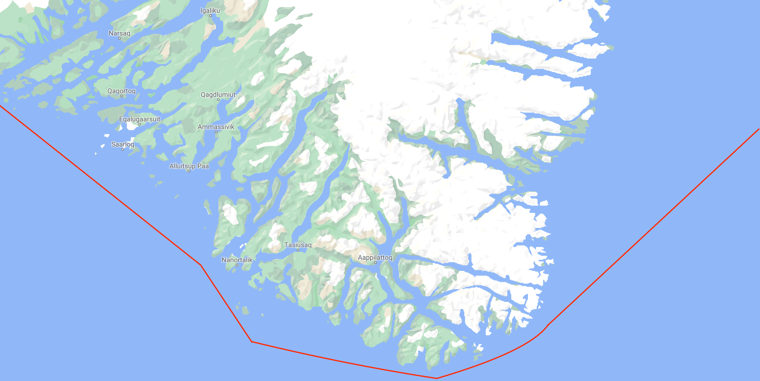 Traditional route around Cape Farewell.