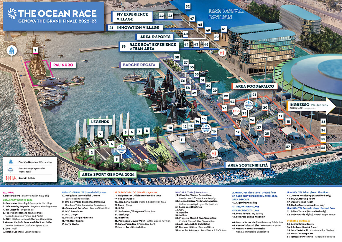Map Genoa Ocean Race Village