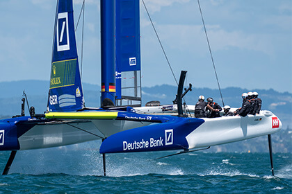The Germany SailGP Team racing