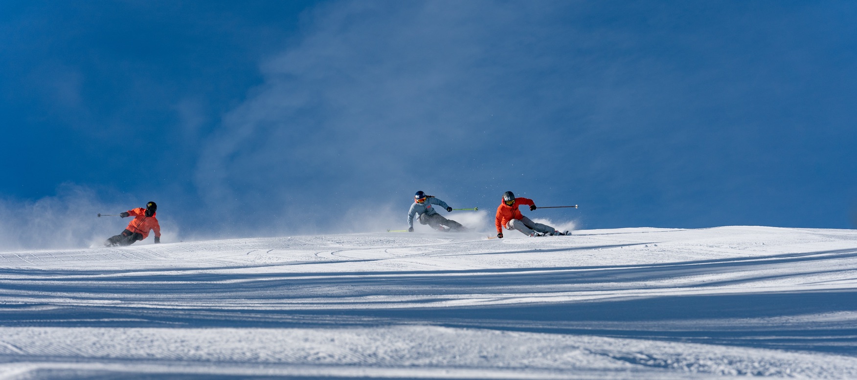 group of people on the ski slopes