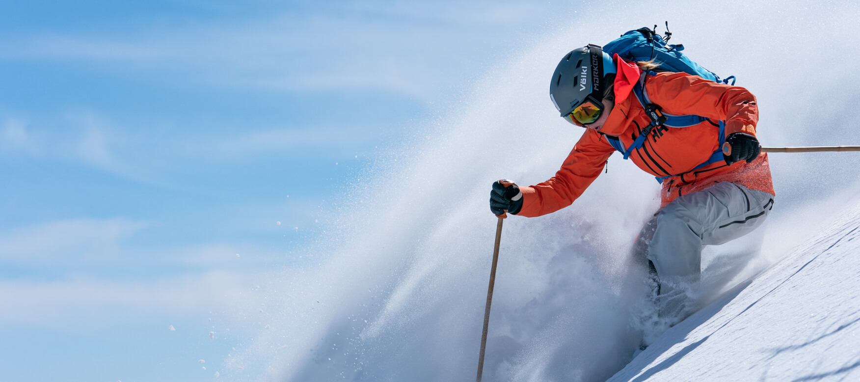 kaylin skiing down the mountain
