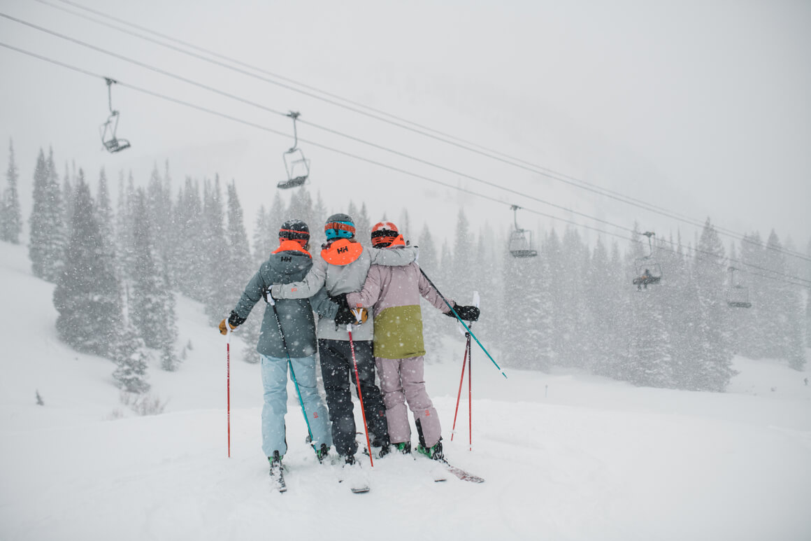 kaylin and friends on the slopes