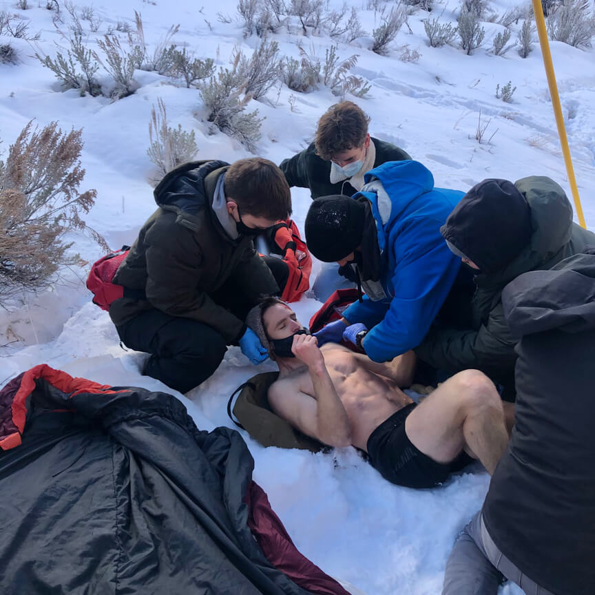tending the injured