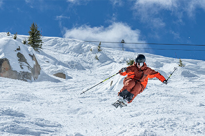 Jim Ryan skiing at Vail Mountain