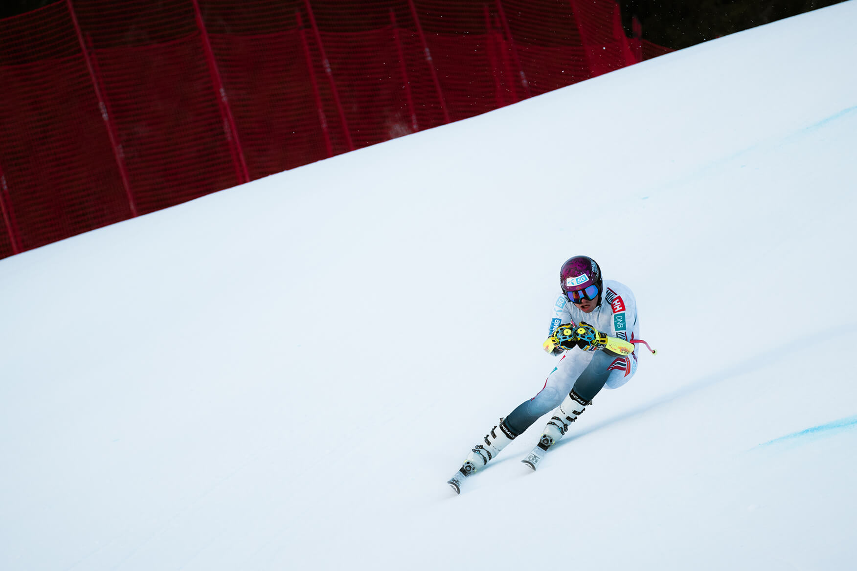 alpine racer skiing during a training session