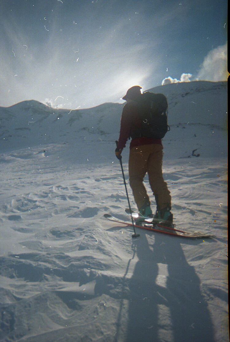 skier in the backcountry
