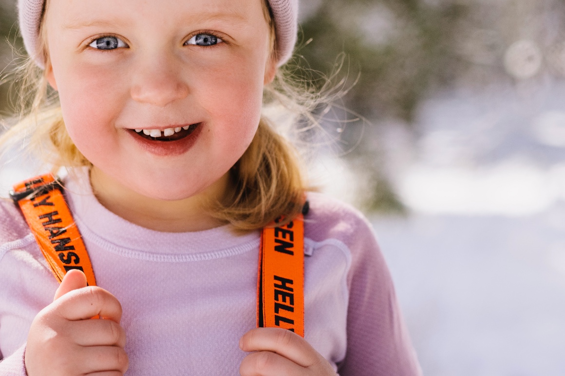 child wearing lifa merino