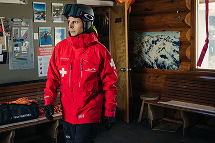 man in ski jacket