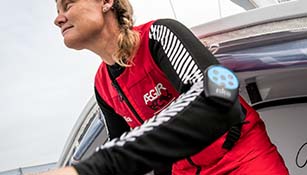 woman sailing in lifa base layer