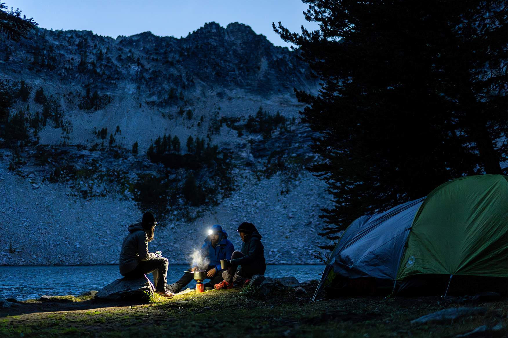 tent on a mountain