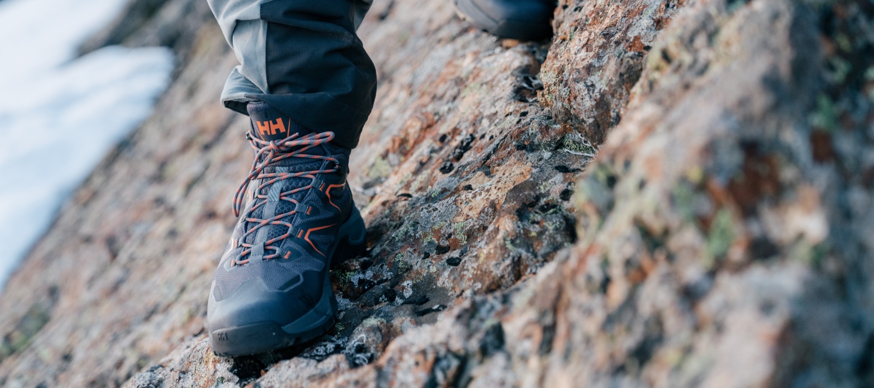 helly hansen shoe on mountain