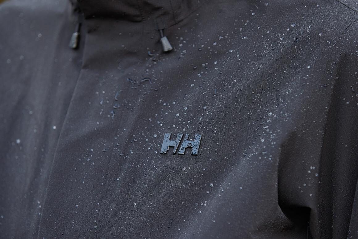 Durable water repellancy treatment provides breathable rain protection rain jacket