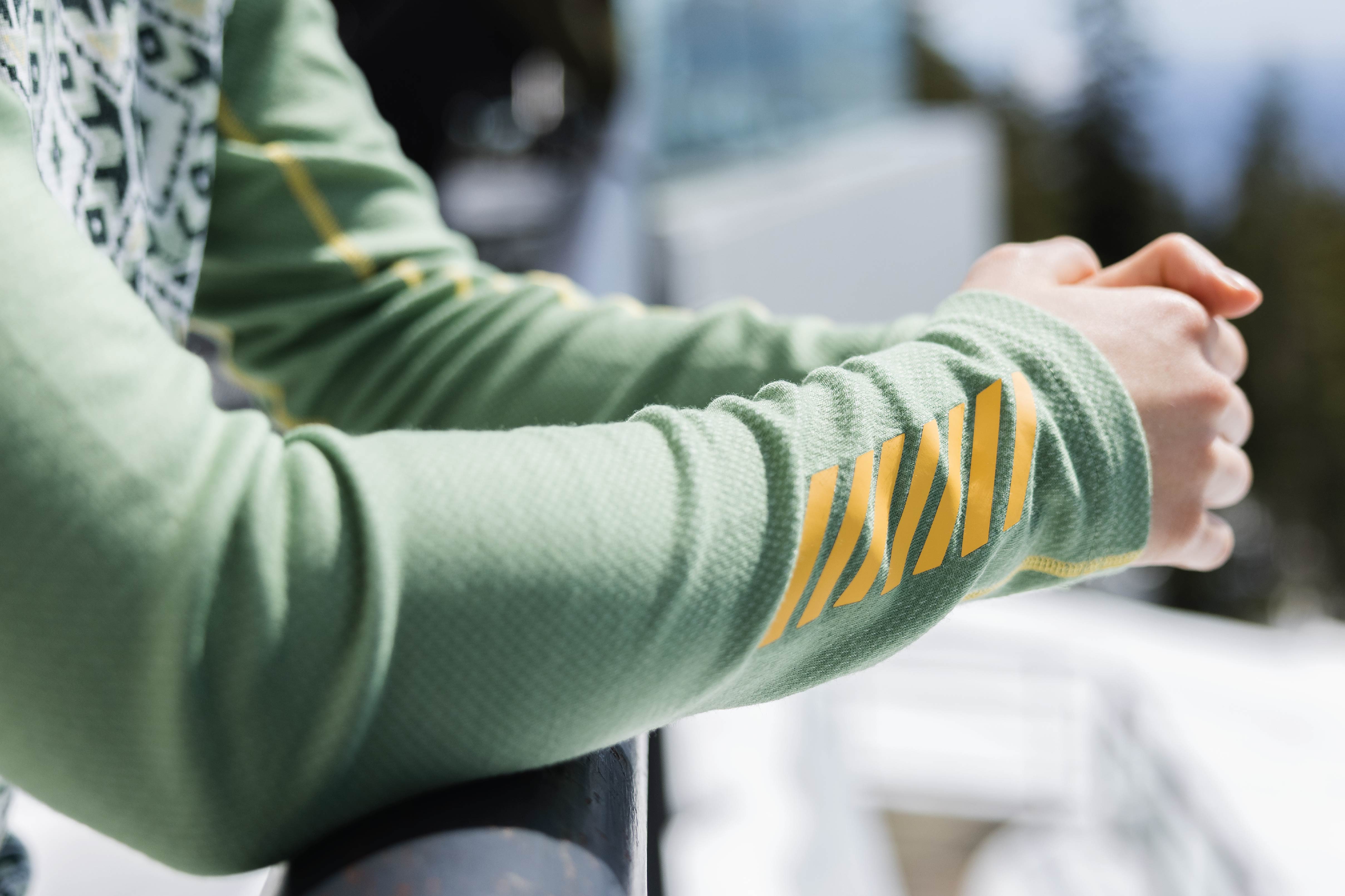 woman wearing lifa merino 
