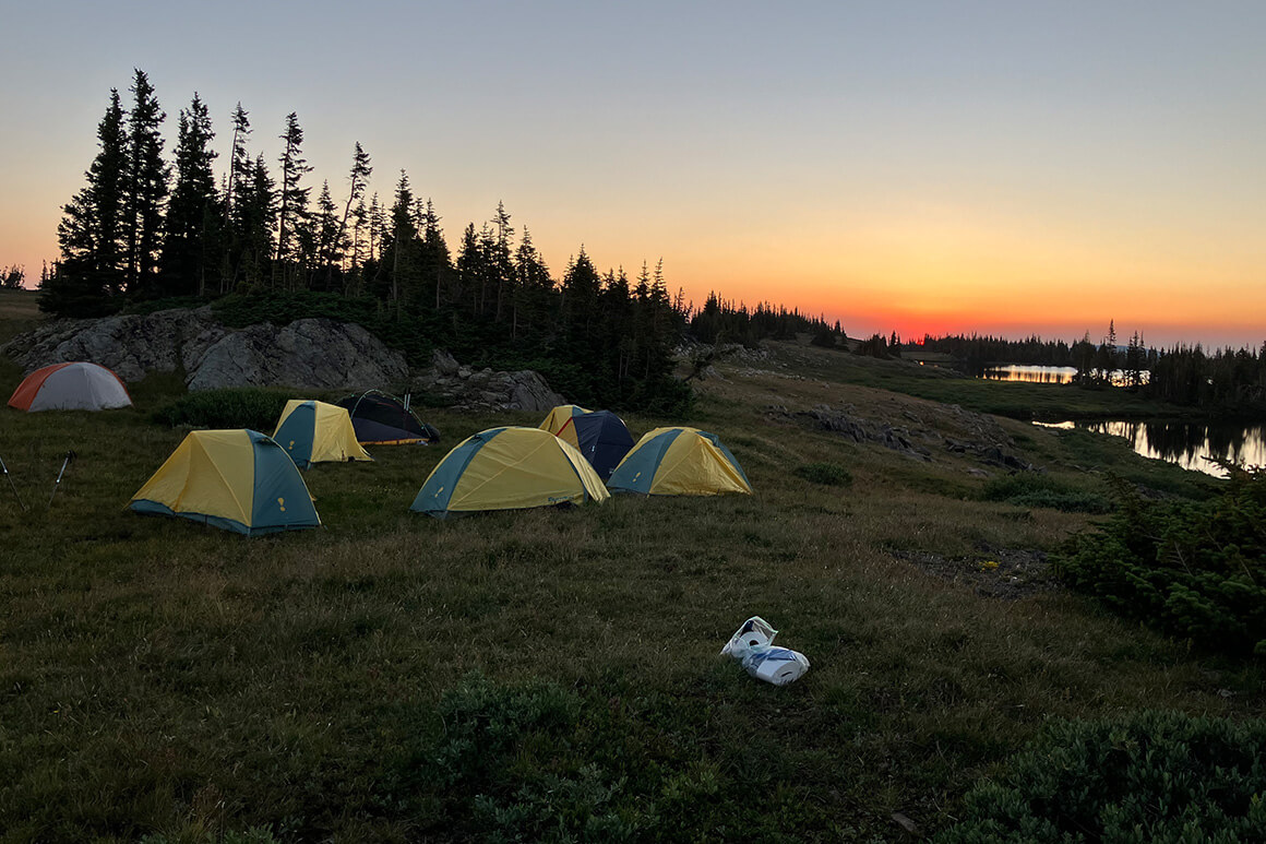 Tents in the mountains