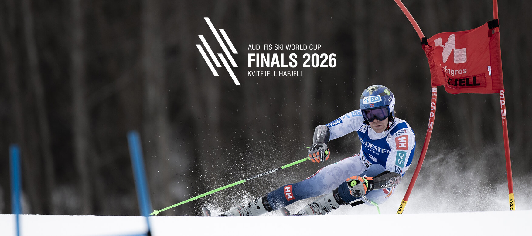 Alpine racer during Hafjell World Cup Finals