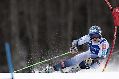 Alpine racer during Hafjell World Cup Finals