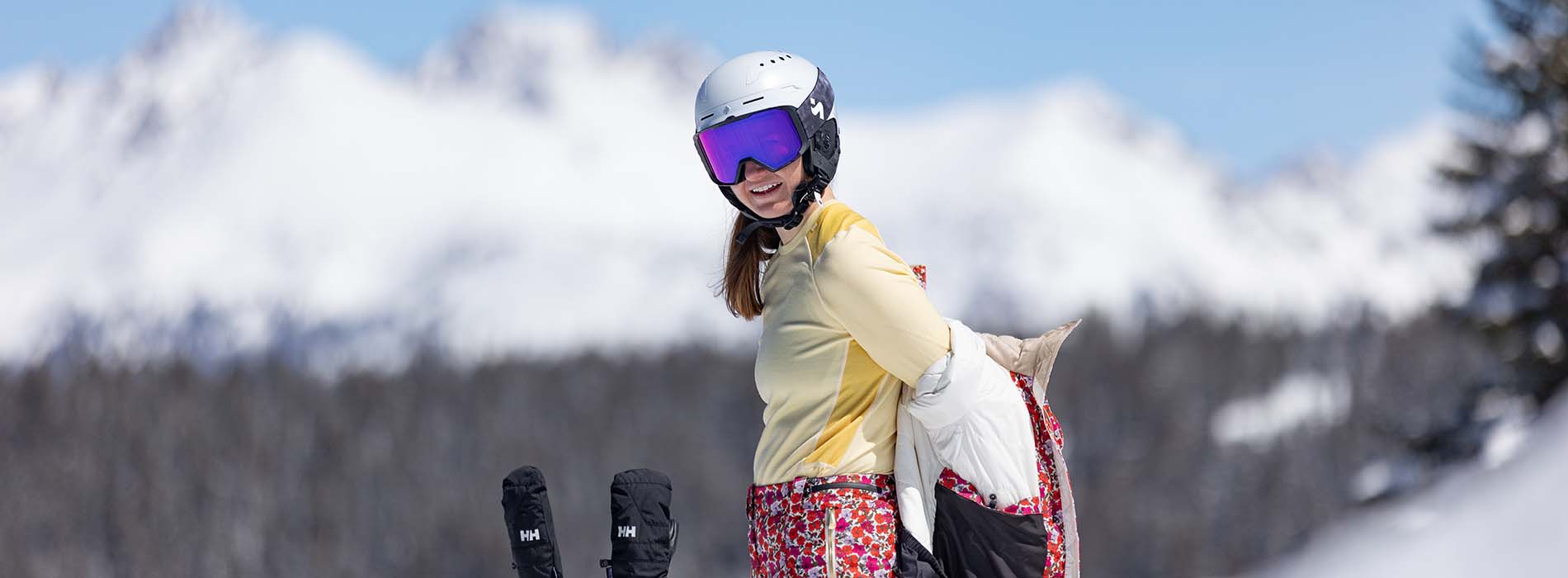A woman wearing a base layer