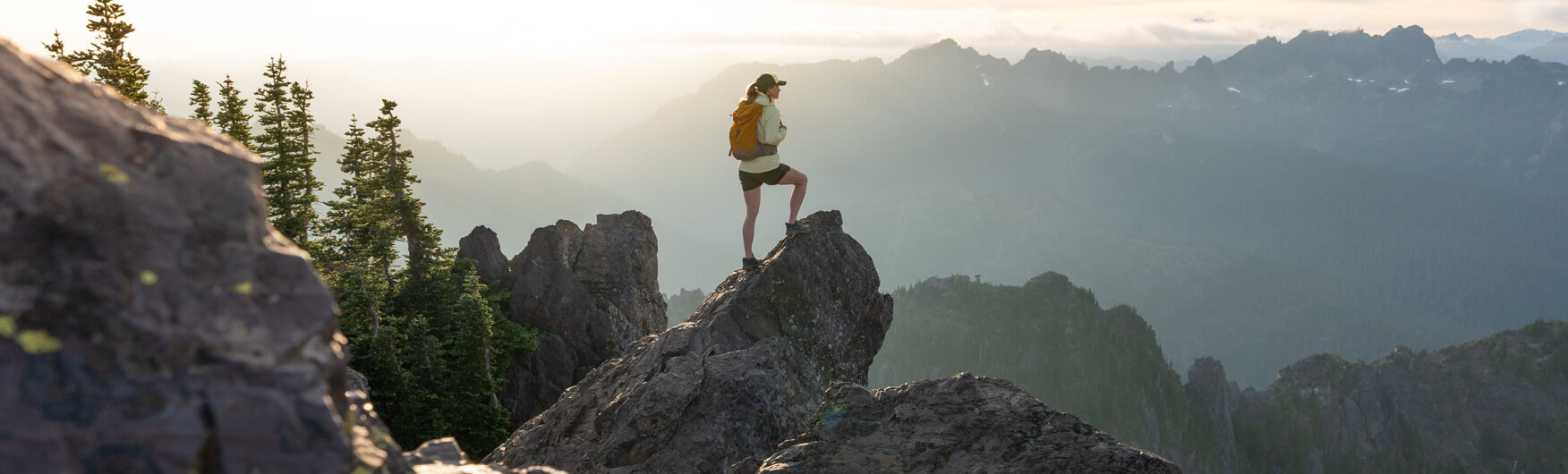 woman hiking